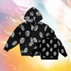 Freak The World Store Merch 3D Logo Pattern Hoodie Black
