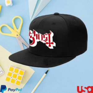 Ghost Store Merch Red Logo Snapback Cap