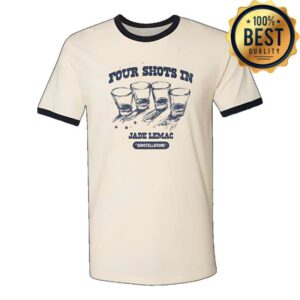 Jade Lemac Store Merch Four Shots In Ringer Tee