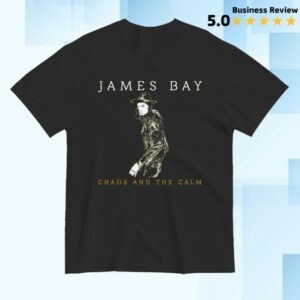 James Bay Store Merch Hand-Drawn Tee Chaos And The Calm 10-Year Anniversary