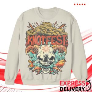 Knotfest Store Merch Exploding Goat Skull Pocket Crewneck Sweatshirt