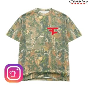Faze Pro Store Merch Victory Flag Shirt (Woodland Camo)