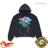 Vandythepink Store Merch Airbrush Flower Zip-Up Hoodie