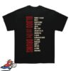 Ashton Irwin Store Merch Blood On The Drums Tracklist Tee