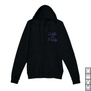 Bert Kreischer Store Merch Wife Of The Party Black Zip Hoodie