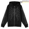 Blackcraft Cult Store Merch Baphomet Skeleton Zip-Up Hoodie