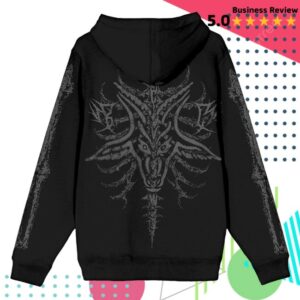 Blackcraft Cult Store Merch Baphomet Skeleton Zip-Up Hoodie