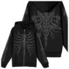 Blackcraft Cult Store Merch Baphomet Skeleton Zip-Up Hoodie