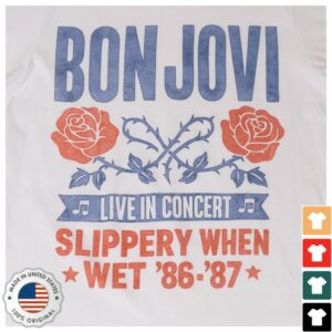 Bon Jovi Store Merch Live In Concert White T-Shirt