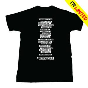 Bruce Springsteen Store Merch Shop 2026 Land Of Hope & Dreams American Tour Announcement Tee - Black