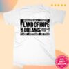 Bruce Springsteen Store Merch 2026 Land Of Hope & Dreams American Tour Announcement Tee - White