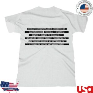 Bruce Springsteen Store Merch 2026 Land Of Hope & Dreams American Tour Announcement Tee - White