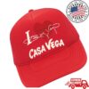Casa Vega Store Merch I Love Cv Red Trucker Hat