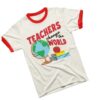 Charlie Hustle Store Merch Teachers Change The World White & Red Ringer