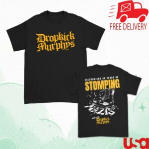 Dropkickmurphys Store Merch 30 Years Of Stomping Nazis T-Shirt (Black)
