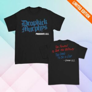 Dropkickmurphys Store Merch Citizen I.C.E Lyric T-Shirt (Black)