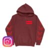 Edsheeran Store Merch Repeat Butterfly Burgundy Hoodie