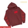 Edsheeran Store Merch Repeat Butterfly Burgundy Hoodie