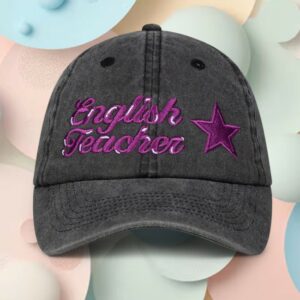 English Teacher Band Store Merch Pink Logo Cap