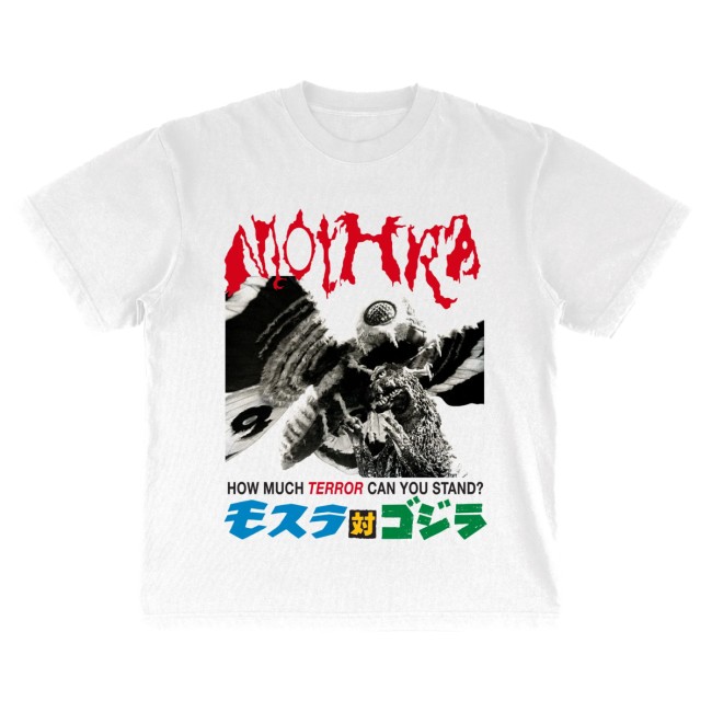 Godzilla Store Merch Mothra Terror White T-Shirt 5 Godzilla Store Merch Mothra Terror White T-Shirt