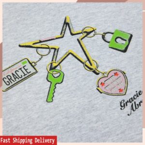 Gracie Abrams Official Store Merch California License Plate Charm Popup Grey Hoodie
