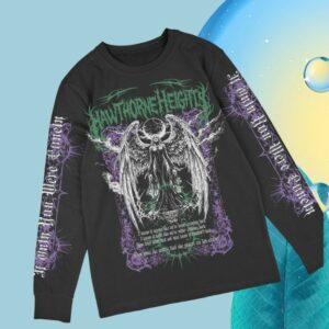 Hawthorne Heights Store Merch Hawthorne Heights - Angel Of Death Long Sleeve T-Shirt - Black