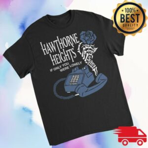 Hawthorne Heights Store Merch Hawthorne Heights - If Only You Were Lonely Telephone T-Shirt - Black