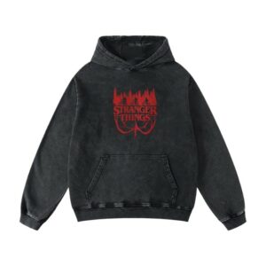 Jnorss Store Merch Stranger Things 1984 Red Signal Hoodie