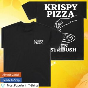 Krispy Pizza Store Merch Even Distribution Black T-Shirt