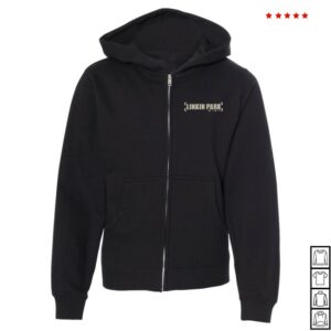 Linkin Park Store Merch Vintage Meteora Spray Youth Black Zip Hoodie