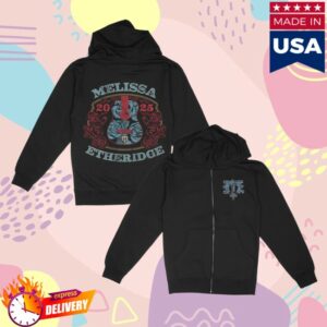 Melissa Etheridge Store Merch Guitar Rose Zip Hoodie