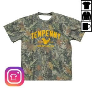 Mitchell Tenpenny Store Merch Tenpenny Puff Print Varsity Camo Tee