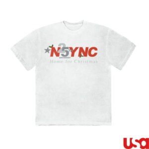 Nsync Official Store Merc Home For Christmas 25Th Anniversary T-Shirt