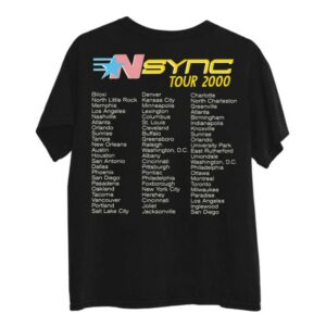 Nsync Official Store Merch Tour 2000 Dateback T-Shirt