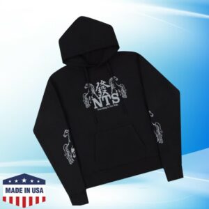 Nts Store Merch Flaming Horse Hoodie - Black