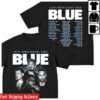 Official Blue Store Merch 25Th Anniversary Tour Photo Faded Black Tee