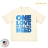 Official Blue Store Merch One Love Lyric Off-White Tee