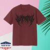 Our Promise Store Merch Metal Logo Bordeaux Oversize T-Shirt