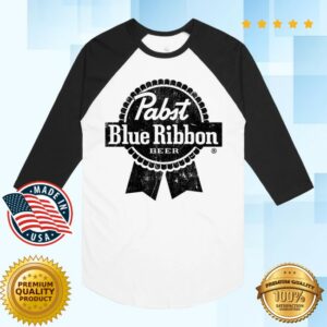 Pabst Blue Ribbon Store Merch Vintage Raglan