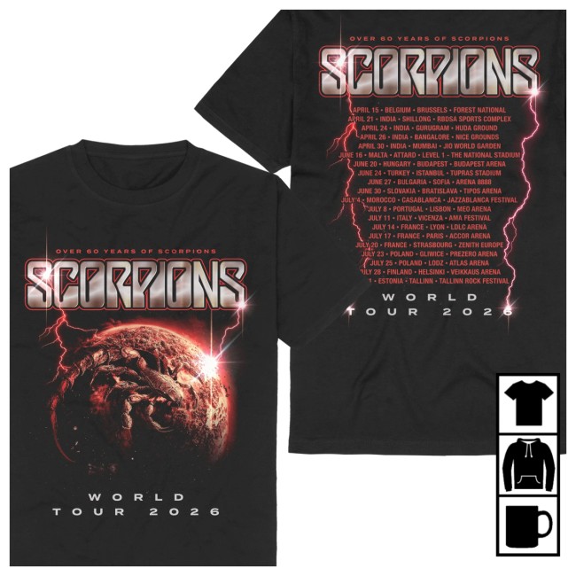 Scorpions Store Merch Shop Coming Home Tour 2026 Shirt