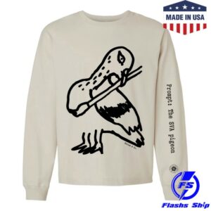 Svacampusstore Merch Pablo Delcan's Prompt Brush The Sva Pigeon Long Sleeve T-Shirt