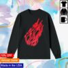 Tbnr Store Merch Neon Flame Long Sleeve Tee - Black