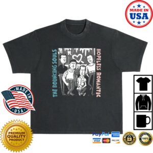 The Bouncing Souls Store Merch Hopeless Romantic Alternative Cover Black T-Shirt