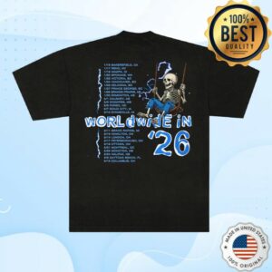 The Offspring Store Merch Swinging Skeleton 2026 Tour Tee