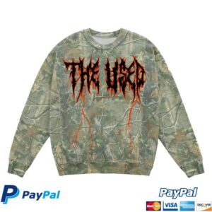 The Used Store Merch The Used Camo Crewneck