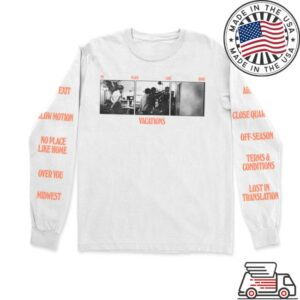 Vacations Band Store Merch No Place Like Home Sleeve Print Long Sleeve (White)