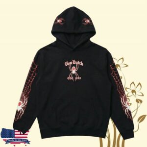 Von Dutch Store Merch Spider Crest Hoodie - Black & Red