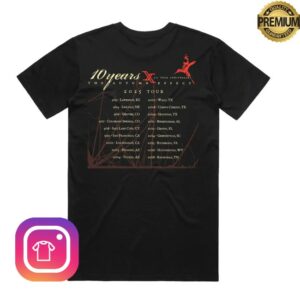 10 Years Merch Store 10 Years The Autumn Effect 20Th Anniversary Tour Tee