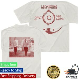 2Pac Store Merch Most Wanted White T-Shirt