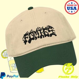 Distroville Store Merch Fomies - Beige Green Embroidered Cap